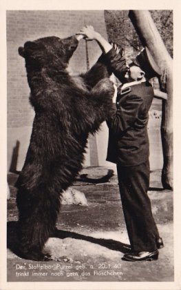 1941 Staffelb Purzel mit Benvater Porath - AK -Sammlung Privat Christa Junge