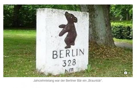 Jahrzehntelang war der Berliner Bär ein „Braunbär“