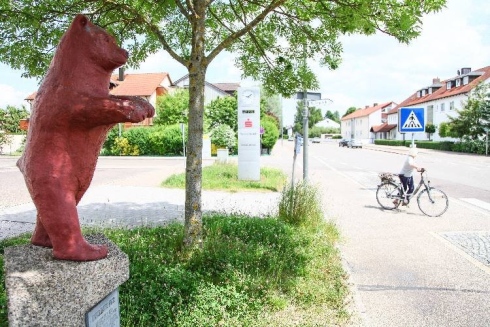 Der Berliner Bär an der Berliner Straße in Ingolstadt. Foto © Hammer